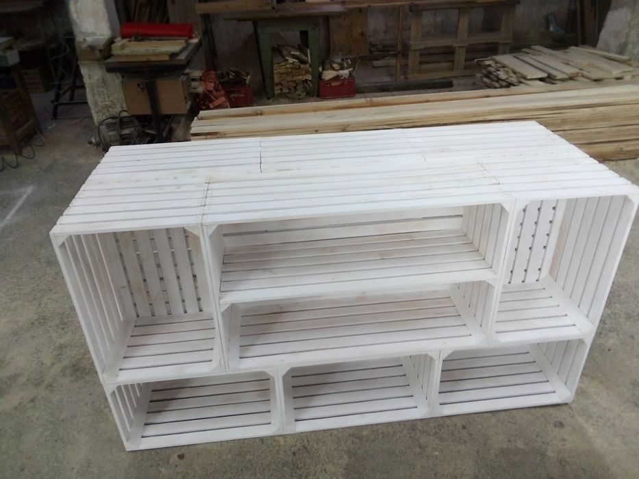 Стелажи, дървени, модулни