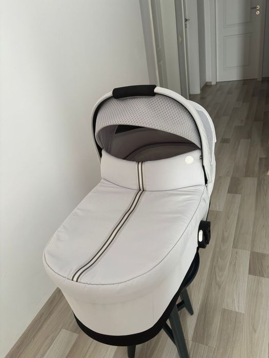 Landou Cybex Cot S Fog Grey / Light Grey + adaptori Eezy S/ Twist 2+