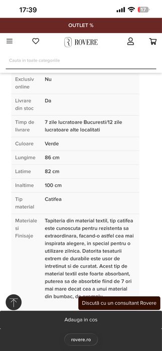 Fotoliu Rovere aproape nou