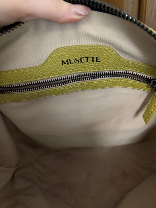 Geanta Musette din piele naturala