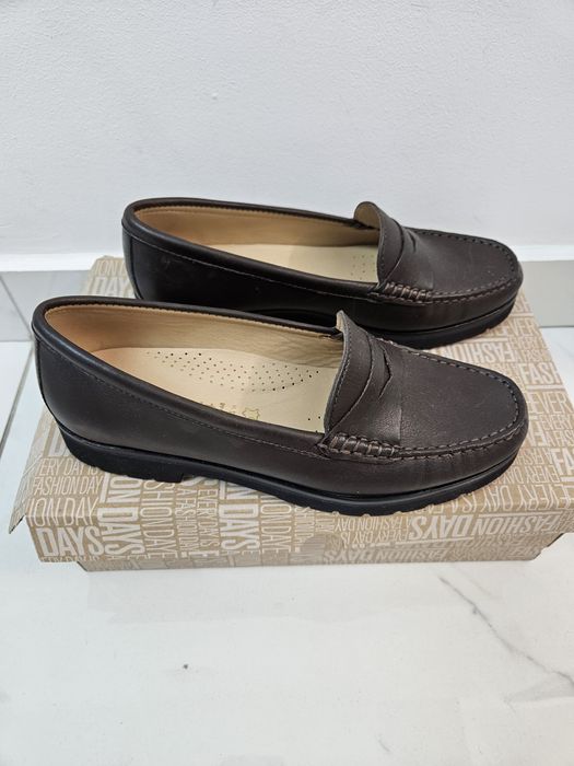 Pantofi Mocasini damă piele naturală NOI 80% REDUCERE 37