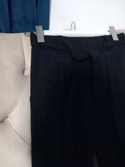 Pantaloni casual în carouri bleumarin măsură S Pull&Bear