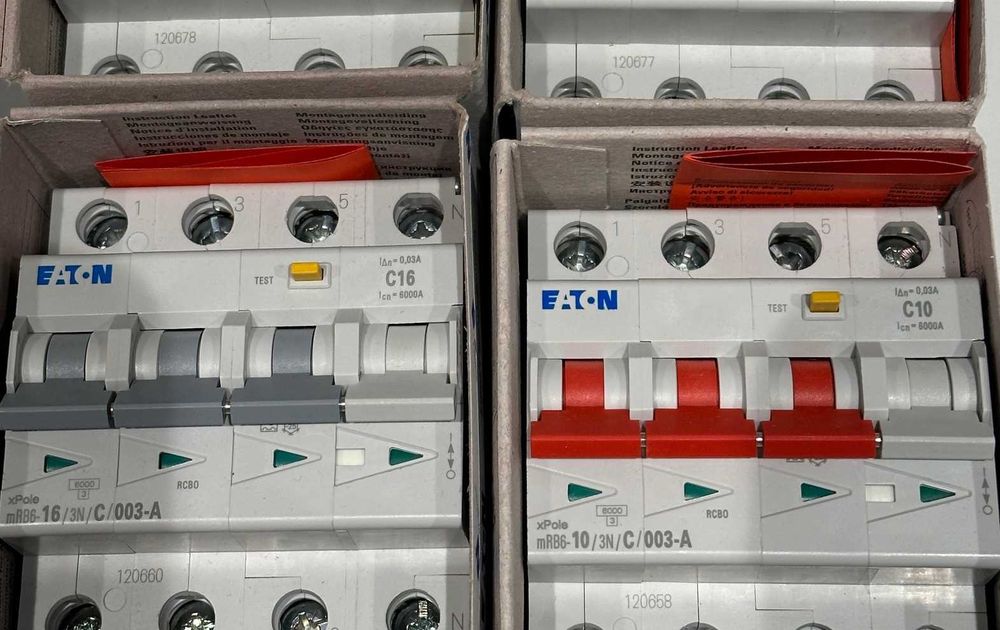 Diferentiale RCCB, RCBO 2, 4 poli, 30mA, 100mA, 300mA 10kA Eaton noi