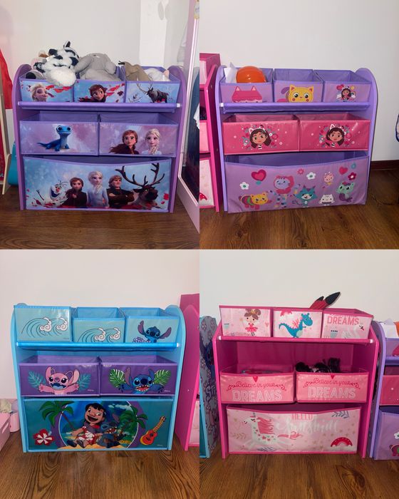 Dulapioare depozitare organizare jucarii cu personaje disney frozen elsa  stich gaby doll house set sau separat