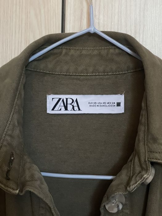 Джинсовая куртка хаки Zara