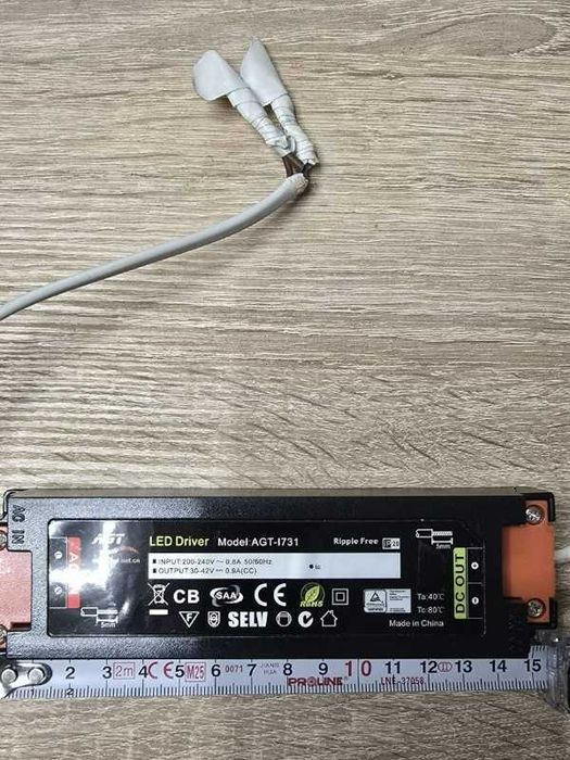 Driver LED pentru panou / corp iluminat – AGT-1731, 30–42V, 900mA