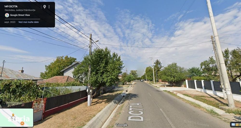 Teren de vânzare – Ciocănești, Dâmbovița – la asfalt, cu pădure în spa