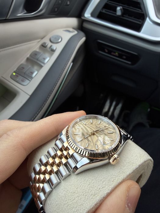 Rolex Datejust Palm Motif aur-otel NOU nepurtat