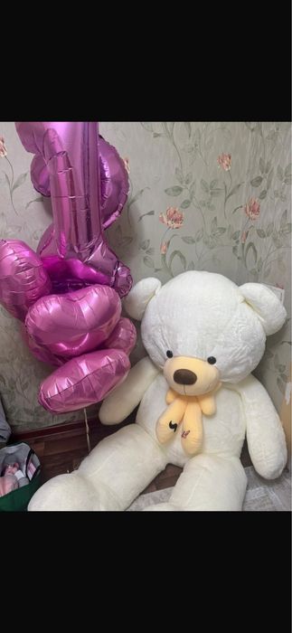 Белый большой мишка 2.10 метр