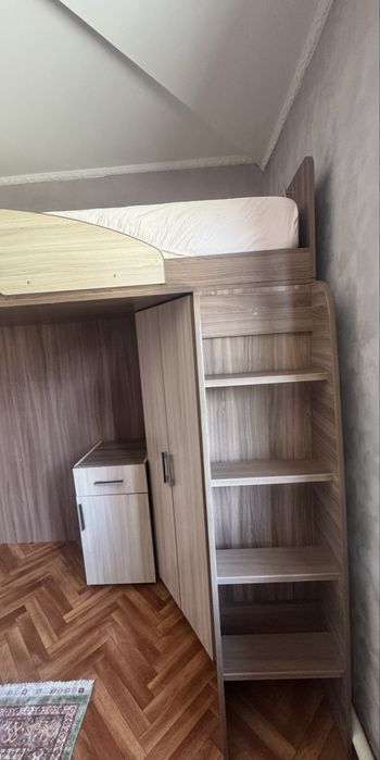 Детский кровать со шкафом