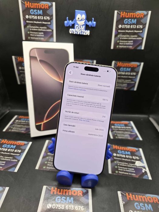 iPhone 16 Pro Max / Desert / 256GB / Baterie 100% / Garanție / Rate