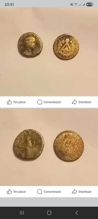 Vand monede foarte vechi prin ele