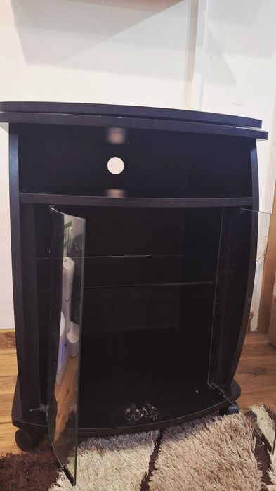 Черен TV шкаф/минибар
