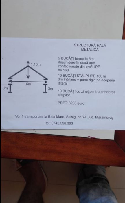 Hale metalice structurii 12x30