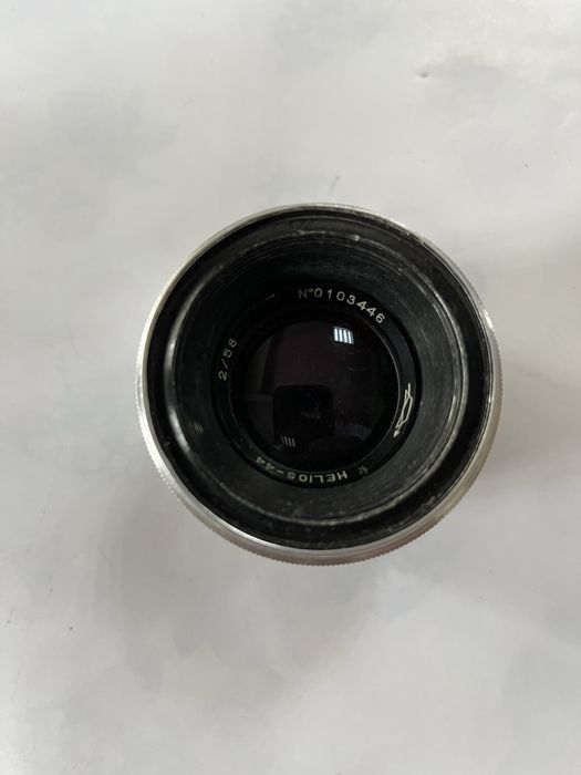 Obiectiv foto vintage URSS Helios Chrome