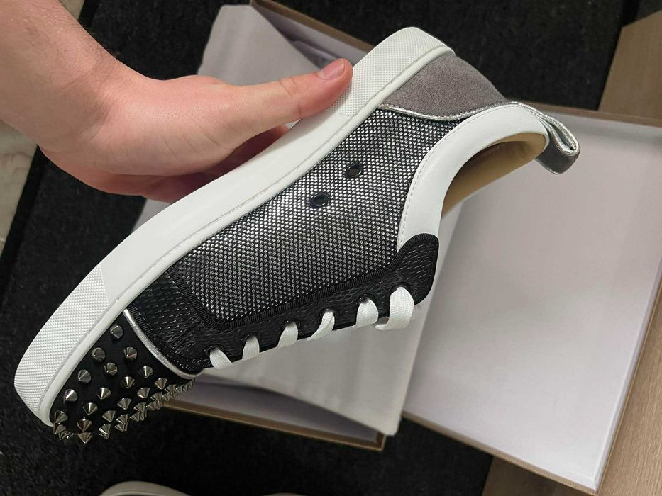 Christian Louboutin Louis Junior Spikes Orlato Flat Black