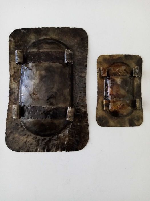 Винтидж пепелници  кристално стъкло Мурано,ковано желязо, стъкленица.