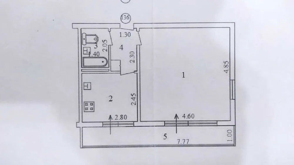 Яшнобад 1/9/9. 42м². Балкон 1×7. Без ремонта.Z