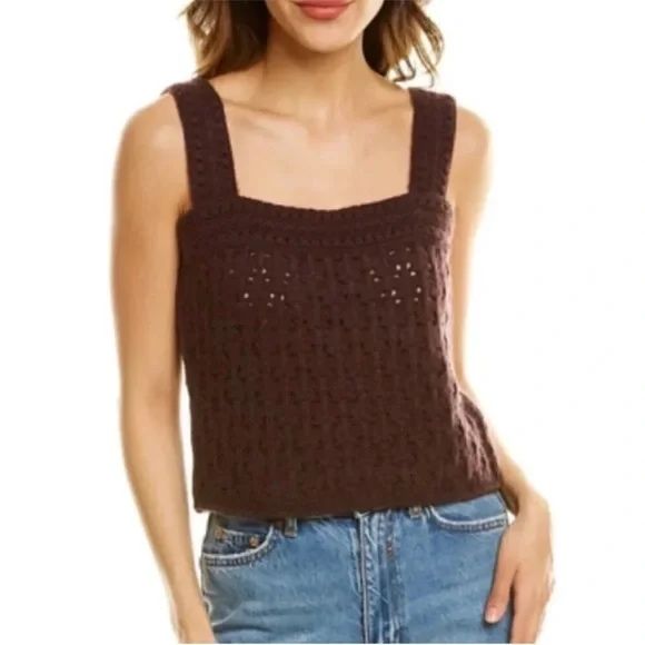 Top crosetat din lana si casmir