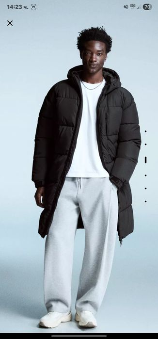 Дълго пухено яке  от Bershka