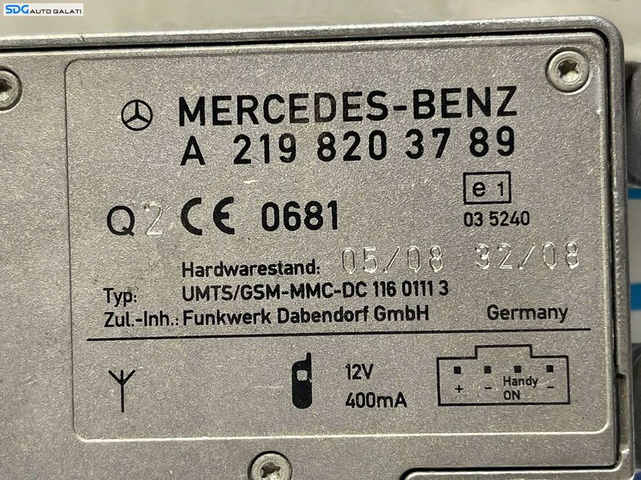 Modul Antena Radio Mercedes Clasa E Class W211 2002 - 2009 Cod A2198203789 [2164]