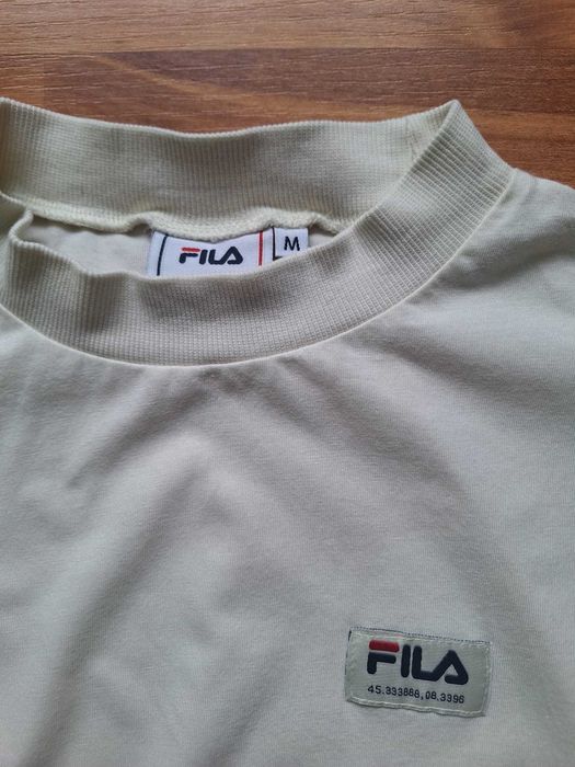 Tricou Fila Mărimea M Alb Mock Neck Sleeveless 100% Bumbac