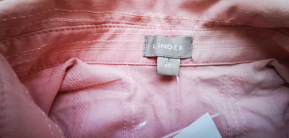 Риза от Швеция (верига Lindex), нова, розова, памучна стреч
