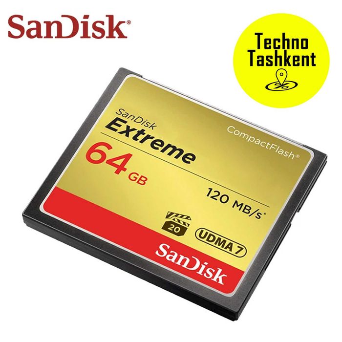 SanDisk Extreme CompactFlash карта памяти 32/64Гб 120 Mbit/s, UDMA 7