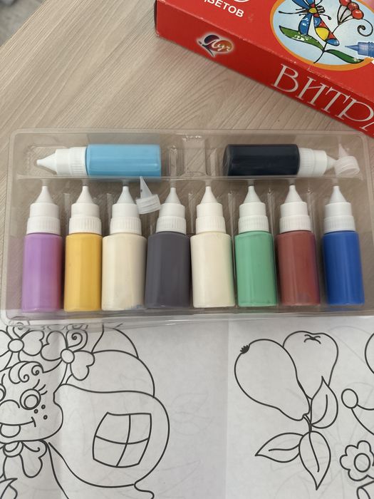 Краски для съемных аппликаций на стекло