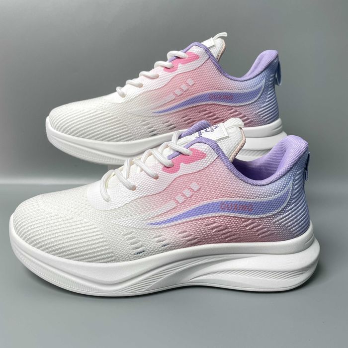 Женские кроссовки белые фиолетовые дышащие spitz-FZ-6602-purple-white