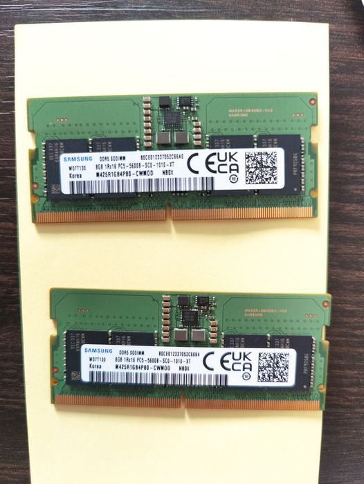 RAM 2x Samsung DDR5 SODIMM 8GB 5600