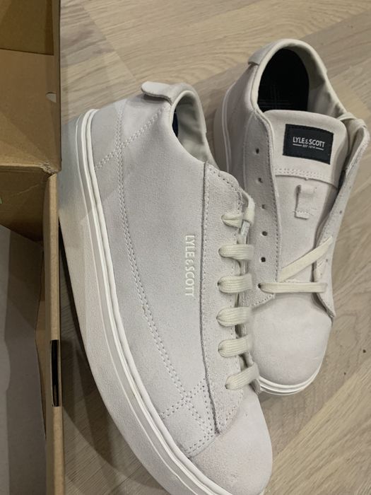 Нови мъжки сникърси Lyle & Scott естествена кожа