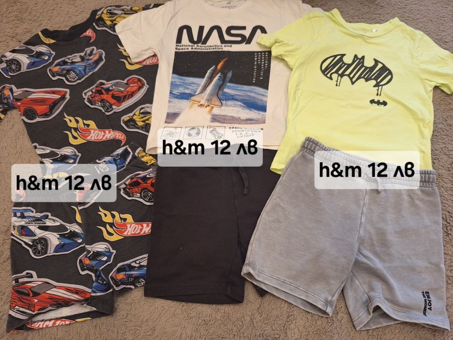 H&M летни дрехи и бански 110/116 jurassic,  pokemon , hot wheels