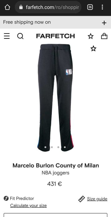 Pantaloni Marcelo Burlon County of Milan NBA joggers
