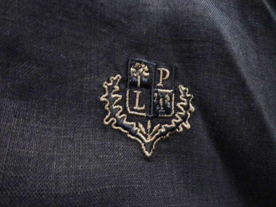 Мъжка ленена риза -L.P  с бродирано лого