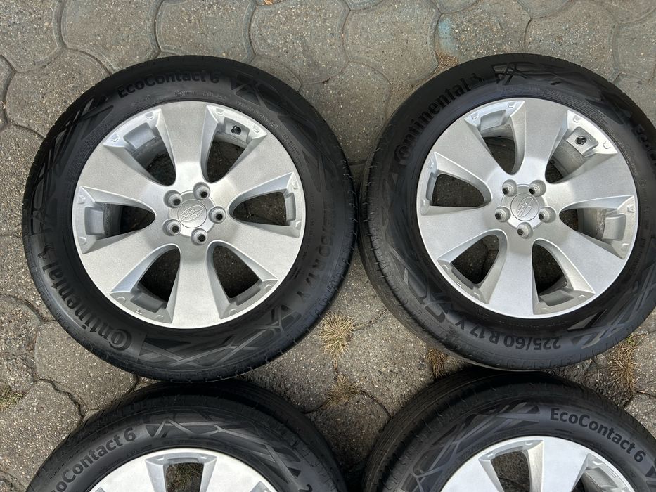 Jante aliaj 5x100mm, anvelope vara 225/60 R17, Subaru Forester, Outback