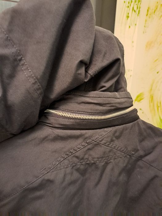 Дамско черно дълго яке