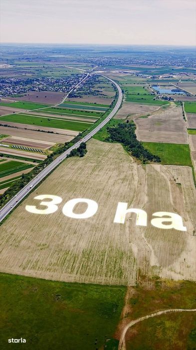 Teren nou de vânzare 30 hectare Autostrada A1 București–Pitești Km 34