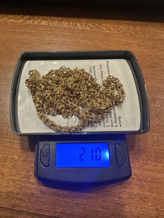 Златен синджир ланец гердан колие накит злато 18 карата гривна италиан