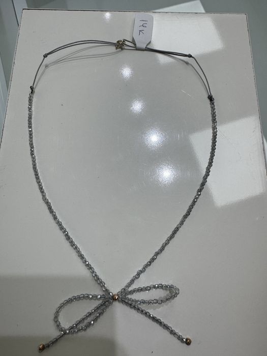 Колие със златни топченца 14к