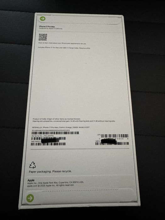 Продам iphone 17 pro max USA