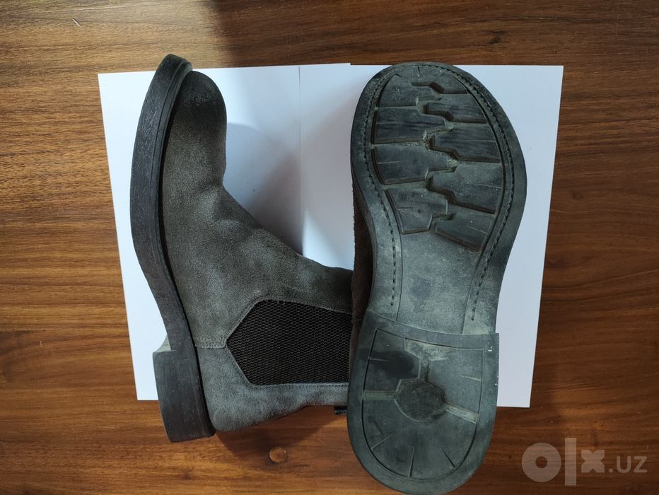 Осенние замшевые ботинки