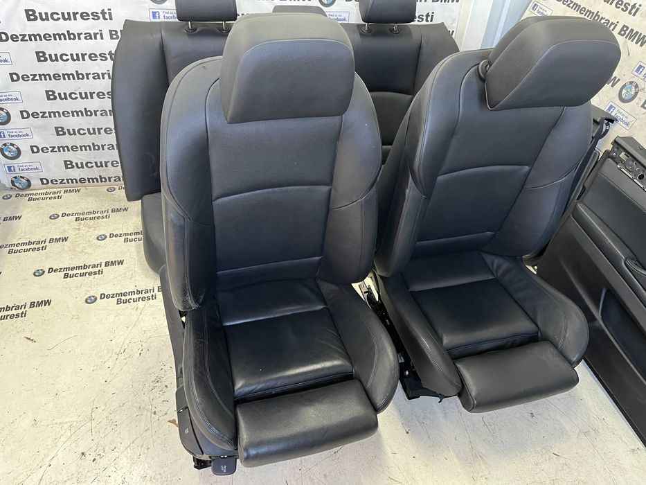 Interior scaune Recaro M piele neagra BMW f10 nfl cu incalzire UK