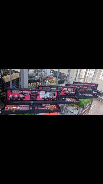 Шашлычные наборы в кейсах и колчанах