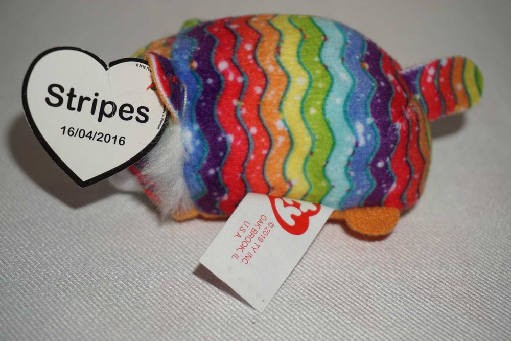 Лот от 4 Плюшени Играчки Beanie Boo's Yips Bloomy Stripes and Kale