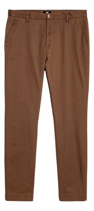 H&M 7 pantaloni chino slim fit subtiri de vara mar. W32 [M/50/42], talie 85-90 cm., noi, cu eticheta