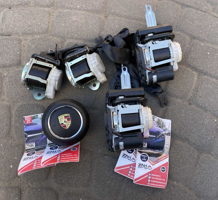 Porsche Cayenne 9Y - airbag volan - set centuri de siguranta Presafe - fata spate