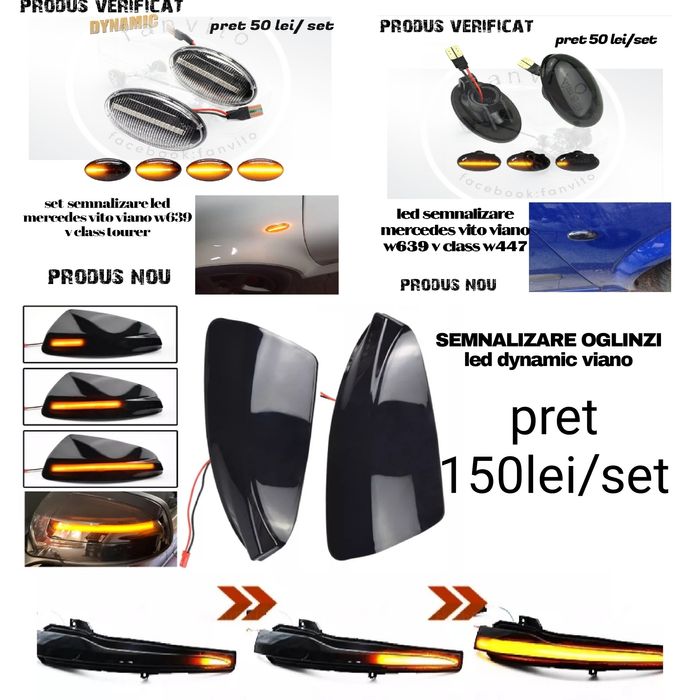 Semnalizare led oglinda aripa mercedes vito w639 vito w447  fanvito