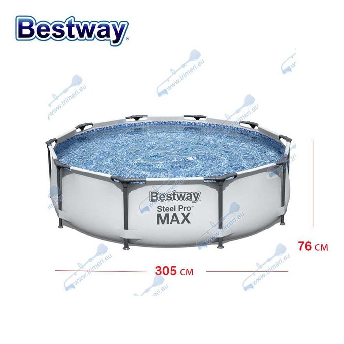 Каркасный бассейн круглый 305х76 см Steel Pro MAX Round Pool,