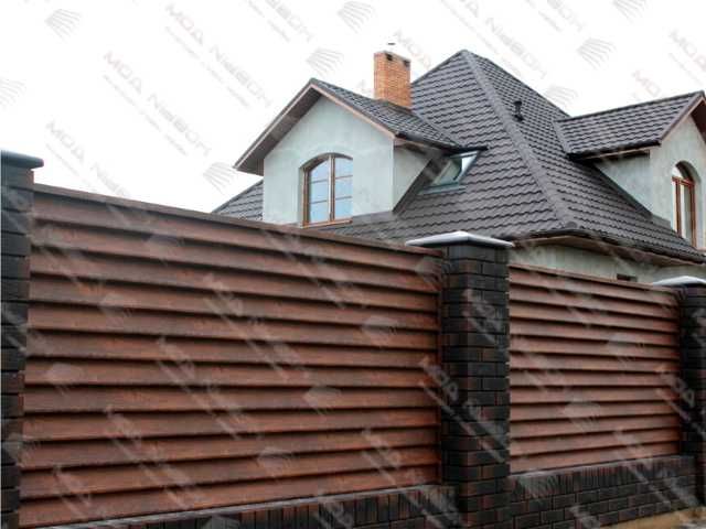 Забор жалюзи металлический